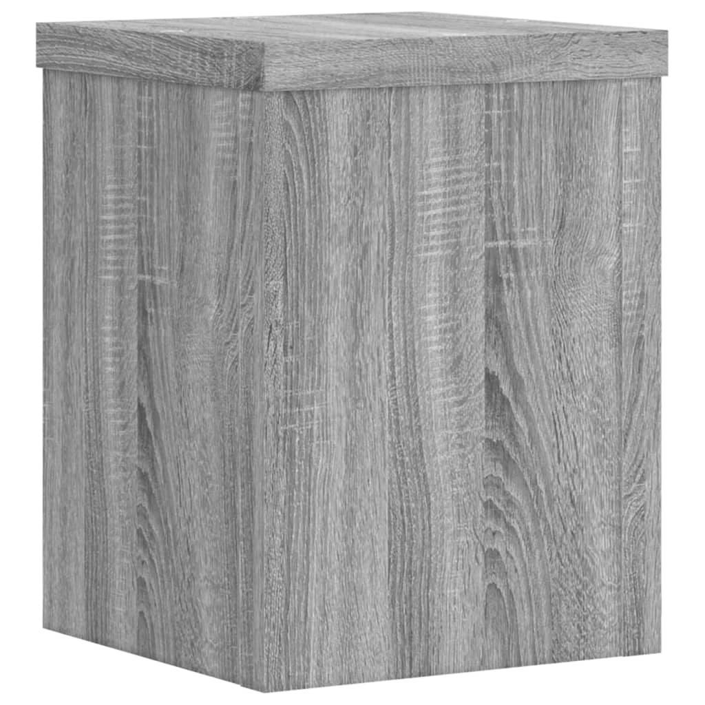 vidaXL Soportes de plantas 2 uds madera gris Sonoma 15x15x20 cm