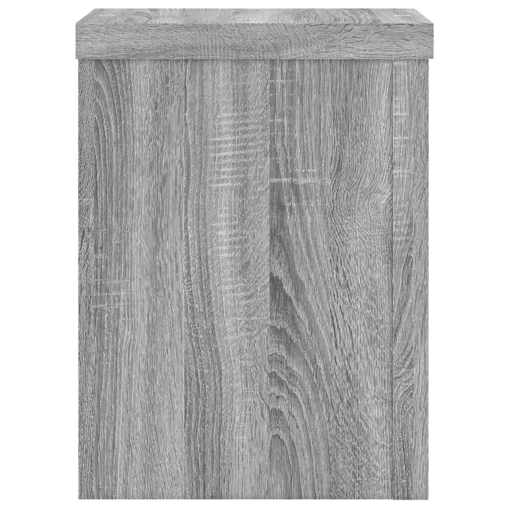 vidaXL Soportes de plantas 2 uds madera gris Sonoma 15x15x20 cm