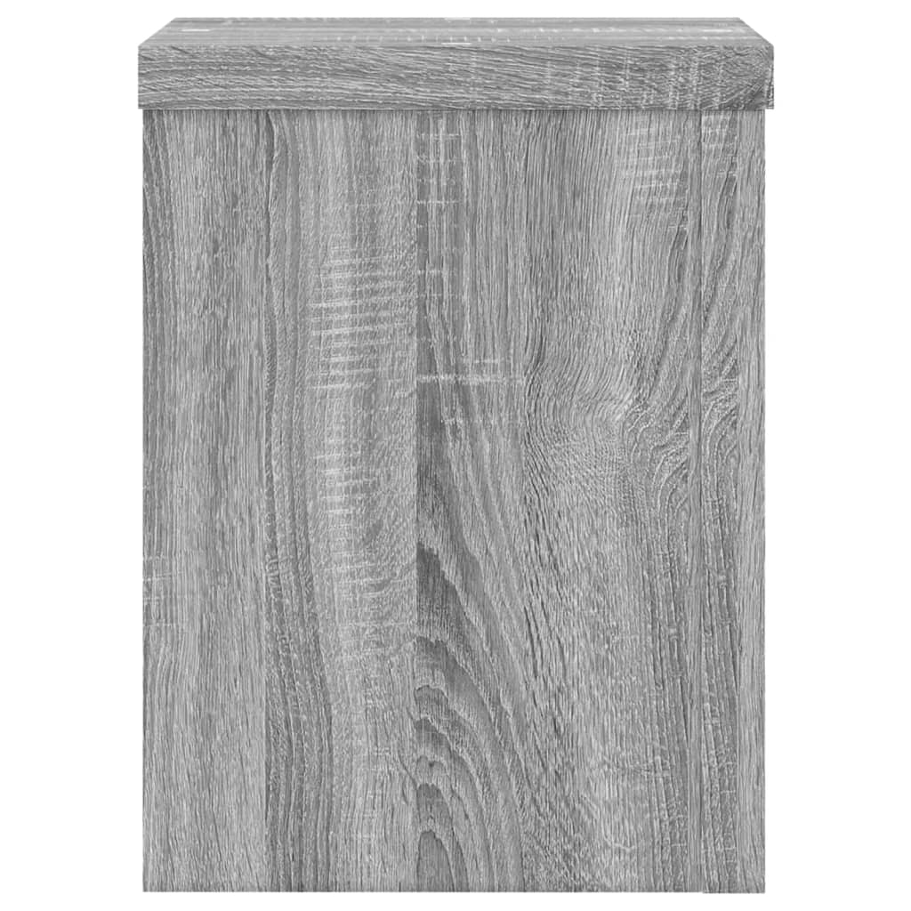 vidaXL Soportes de plantas 2 uds madera gris Sonoma 15x15x20 cm