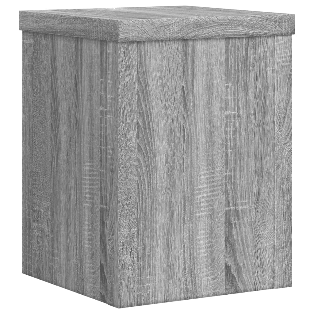 vidaXL Soportes de plantas 2 uds madera gris Sonoma 15x15x20 cm