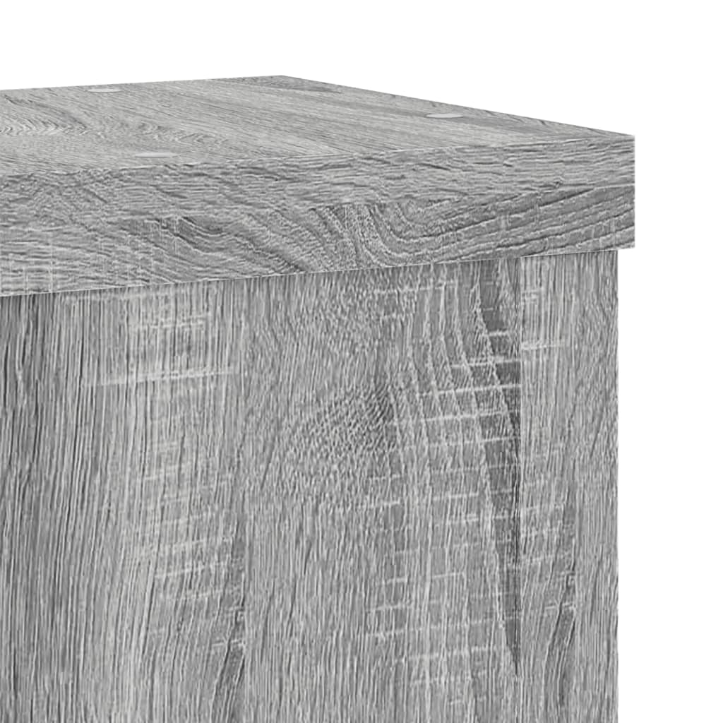 vidaXL Soportes de plantas 2 uds madera gris Sonoma 15x15x20 cm