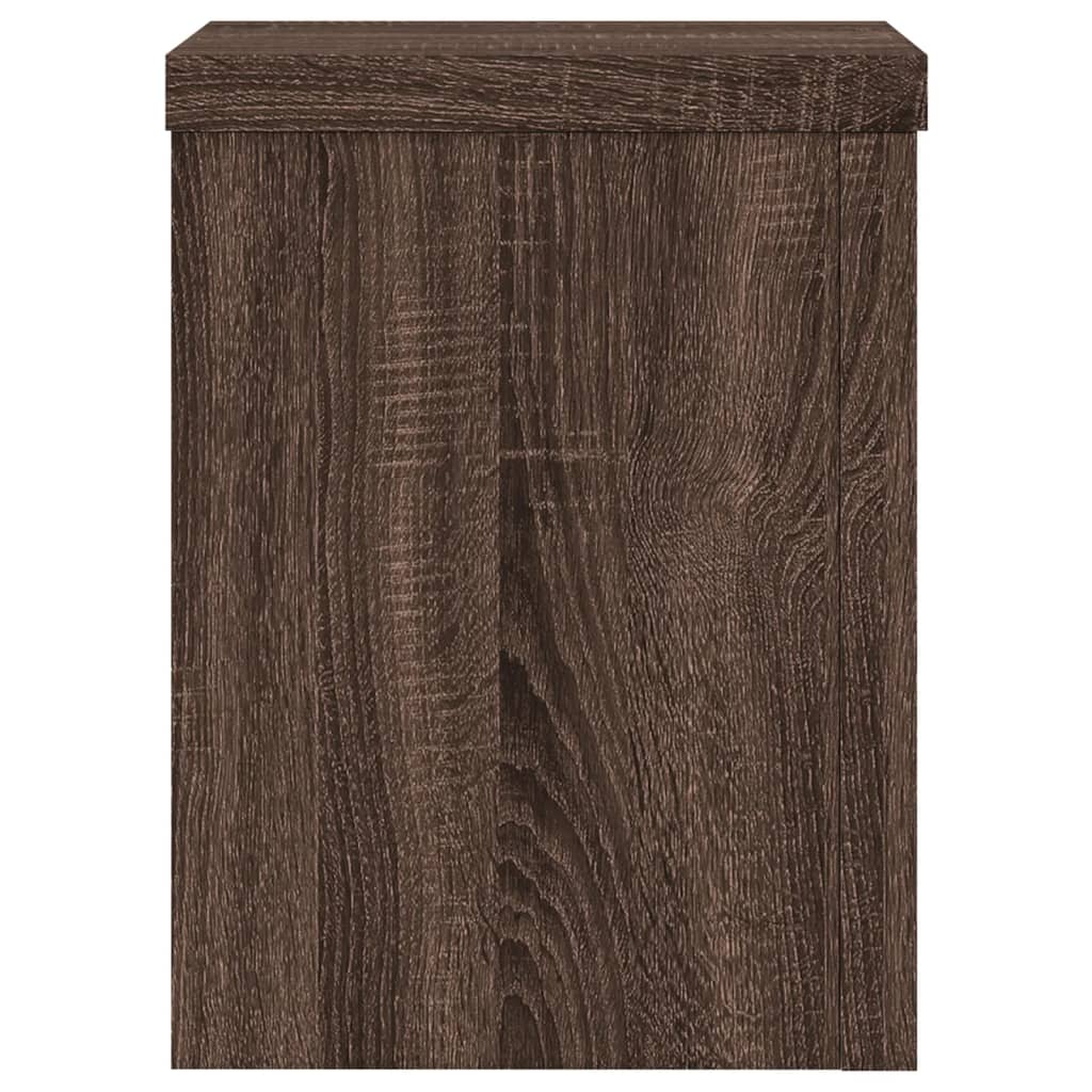 vidaXL Soportes de plantas 2 uds madera marrón roble 15x15x20 cm