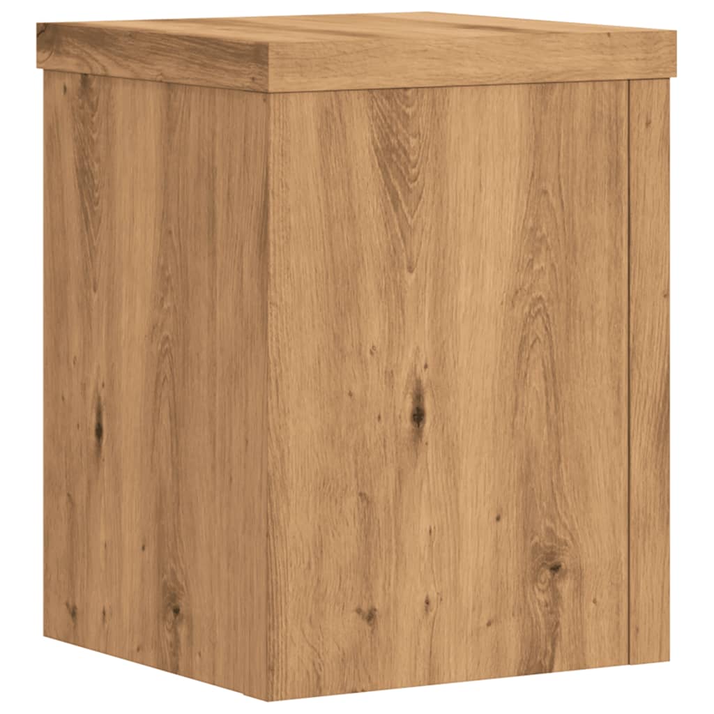 vidaXL Soportes de plantas 2 uds madera roble artisian 15x15x20 cm