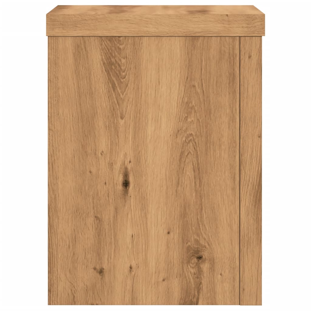 vidaXL Soportes de plantas 2 uds madera roble artisian 15x15x20 cm