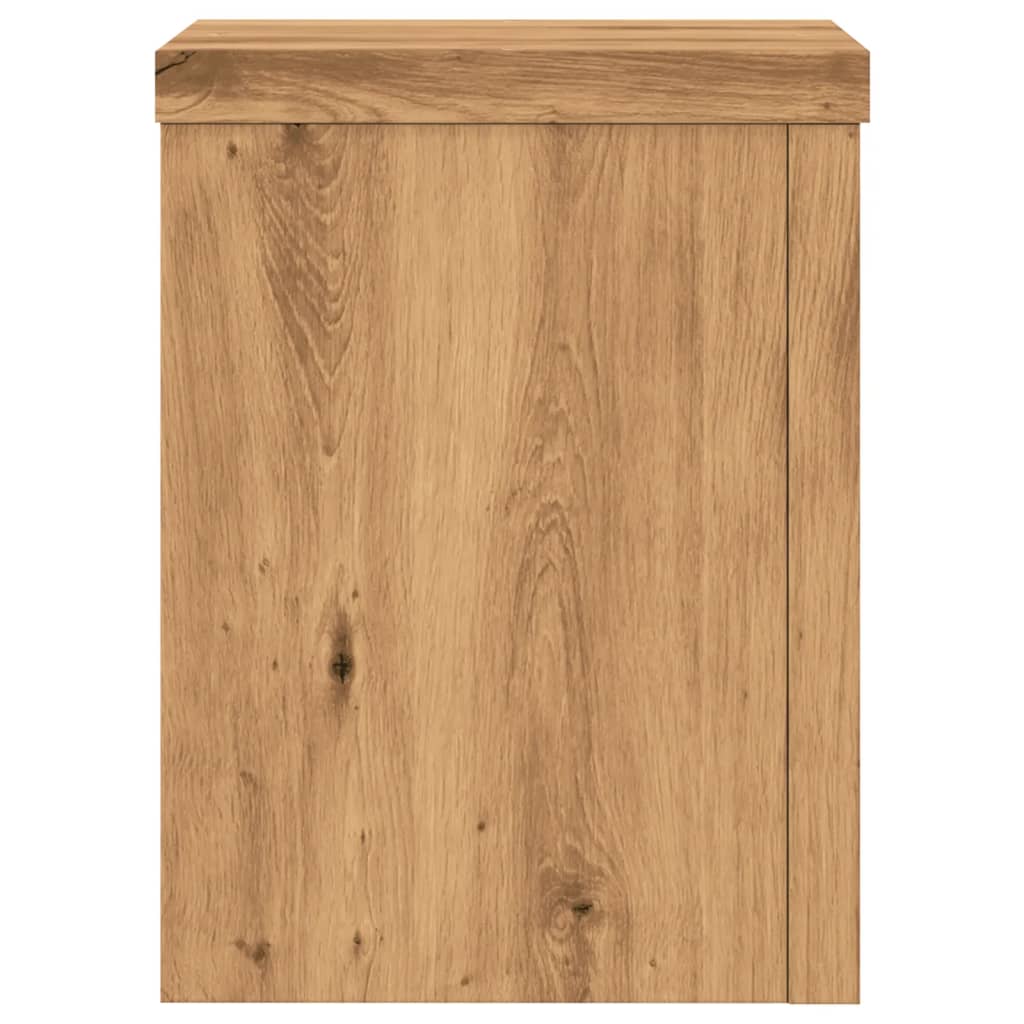 vidaXL Soportes de plantas 2 uds madera roble artisian 15x15x20 cm