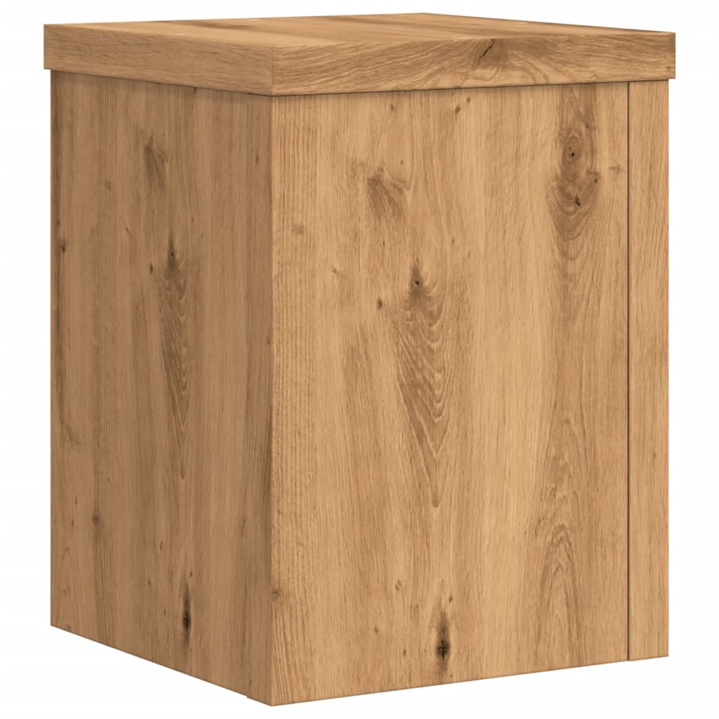 vidaXL Soportes de plantas 2 uds madera roble artisian 15x15x20 cm