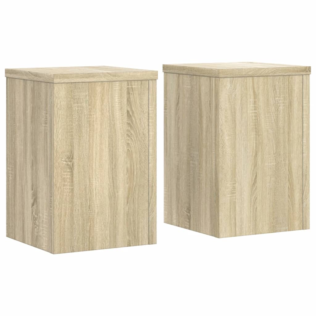 vidaXL Soportes de plantas 2 uds madera roble Sonoma 20x20x30 cm