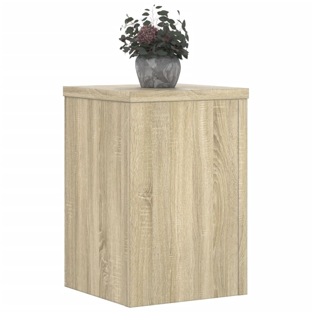 vidaXL Soportes de plantas 2 uds madera roble Sonoma 20x20x30 cm