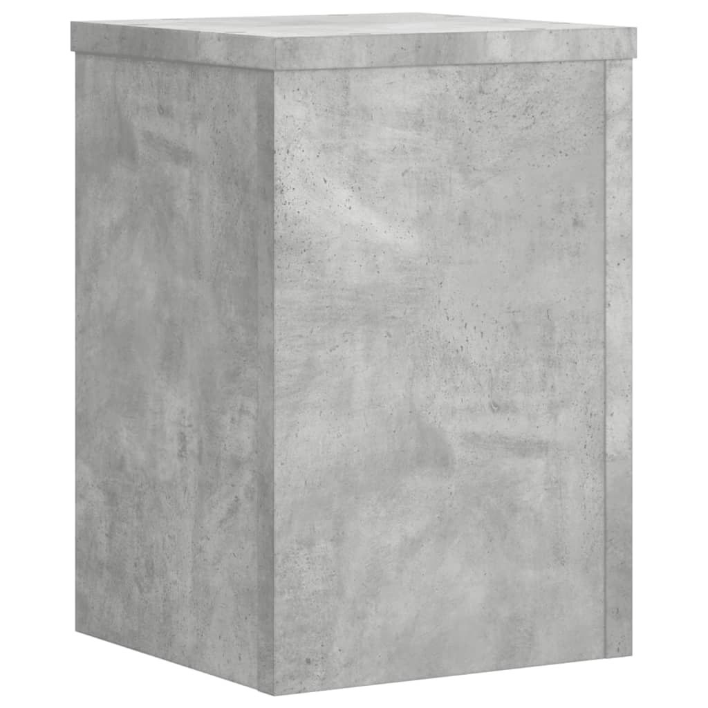 vidaXL Soportes de plantas 2 uds madera gris hormigón 20x20x30 cm