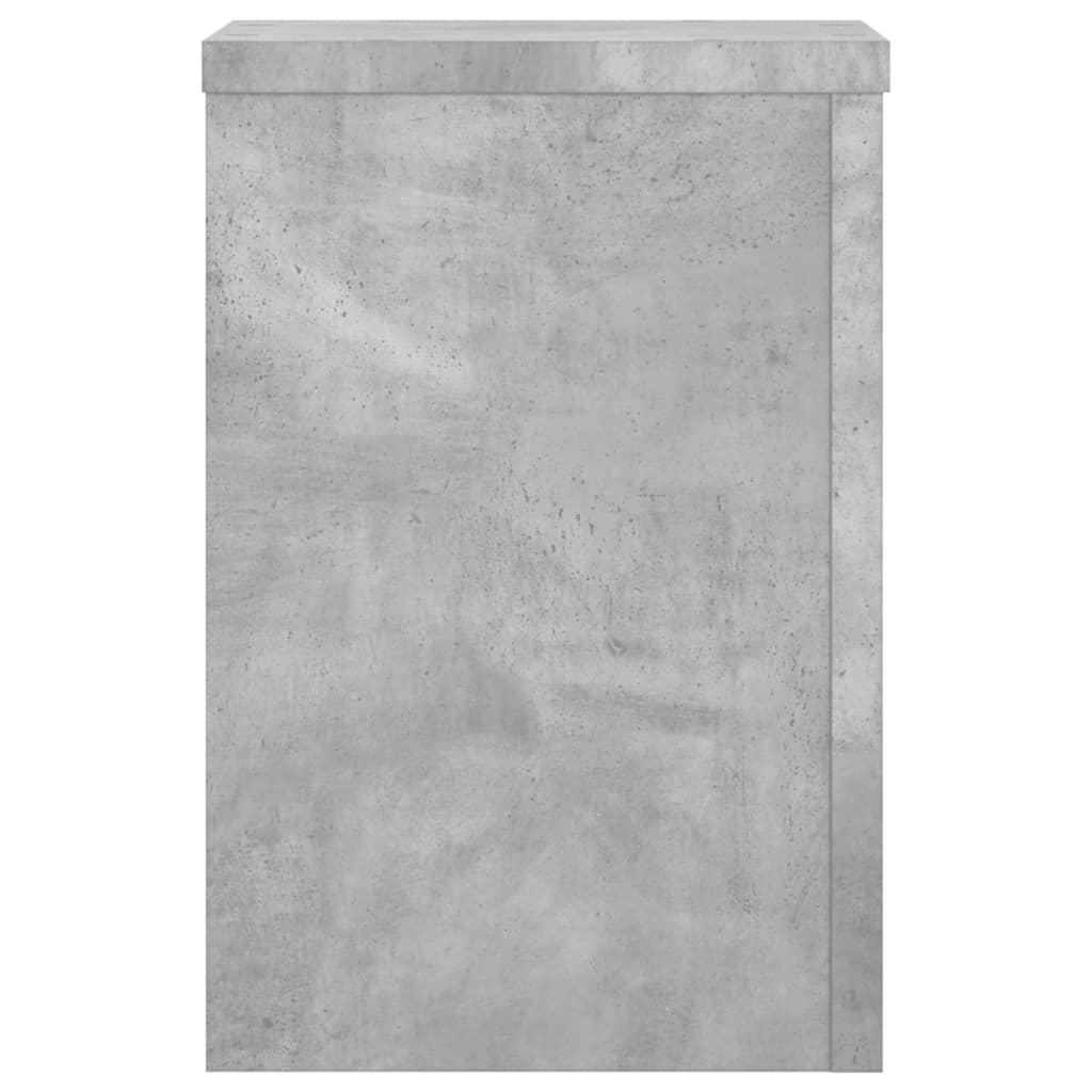 vidaXL Soportes de plantas 2 uds madera gris hormigón 20x20x30 cm