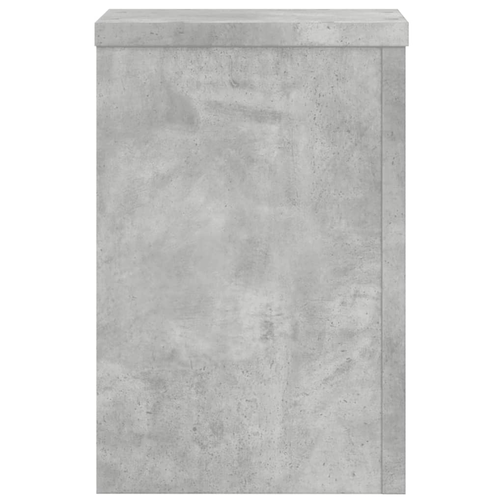 vidaXL Soportes de plantas 2 uds madera gris hormigón 20x20x30 cm