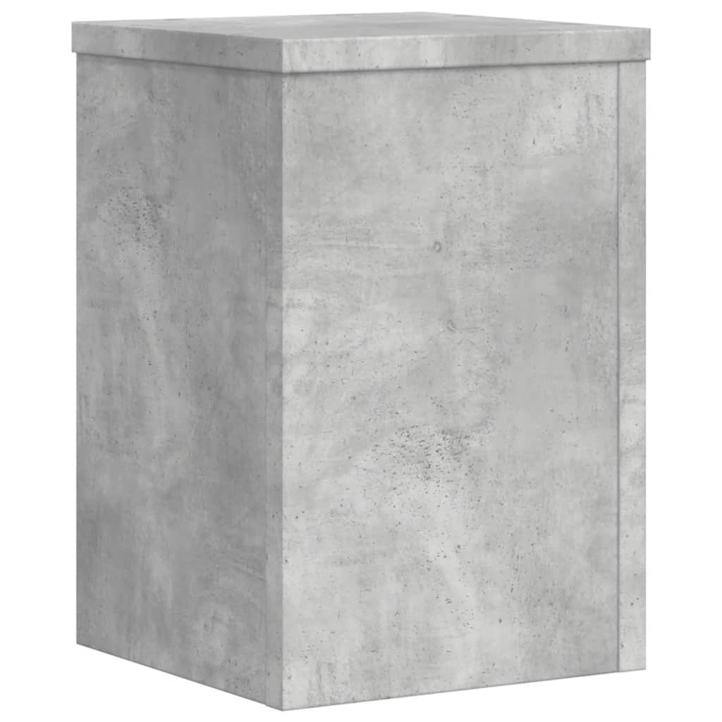 vidaXL Soportes de plantas 2 uds madera gris hormigón 20x20x30 cm