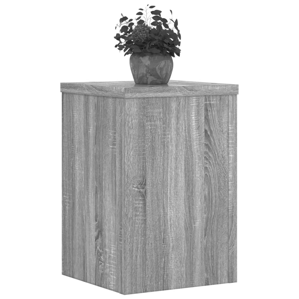 vidaXL Soportes de plantas 2 uds madera gris Sonoma 20x20x30 cm