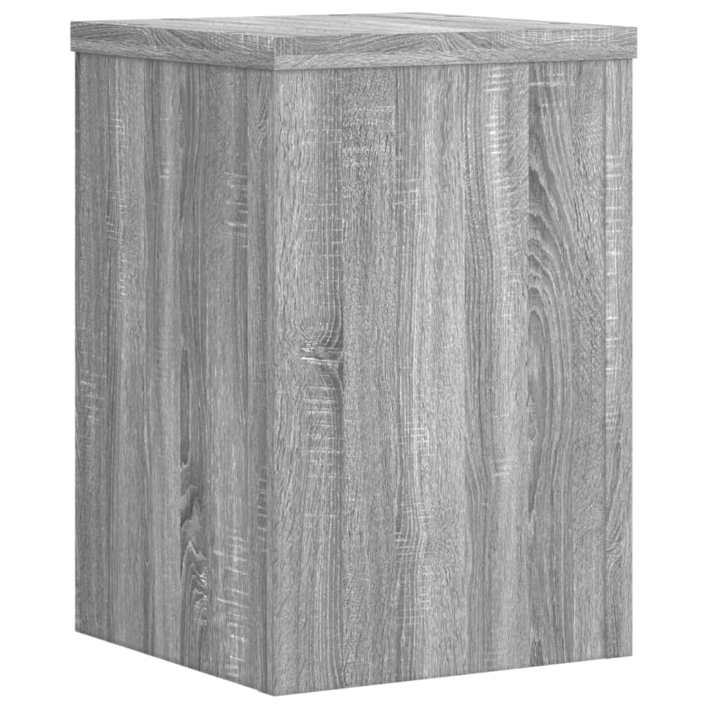 vidaXL Soportes de plantas 2 uds madera gris Sonoma 20x20x30 cm