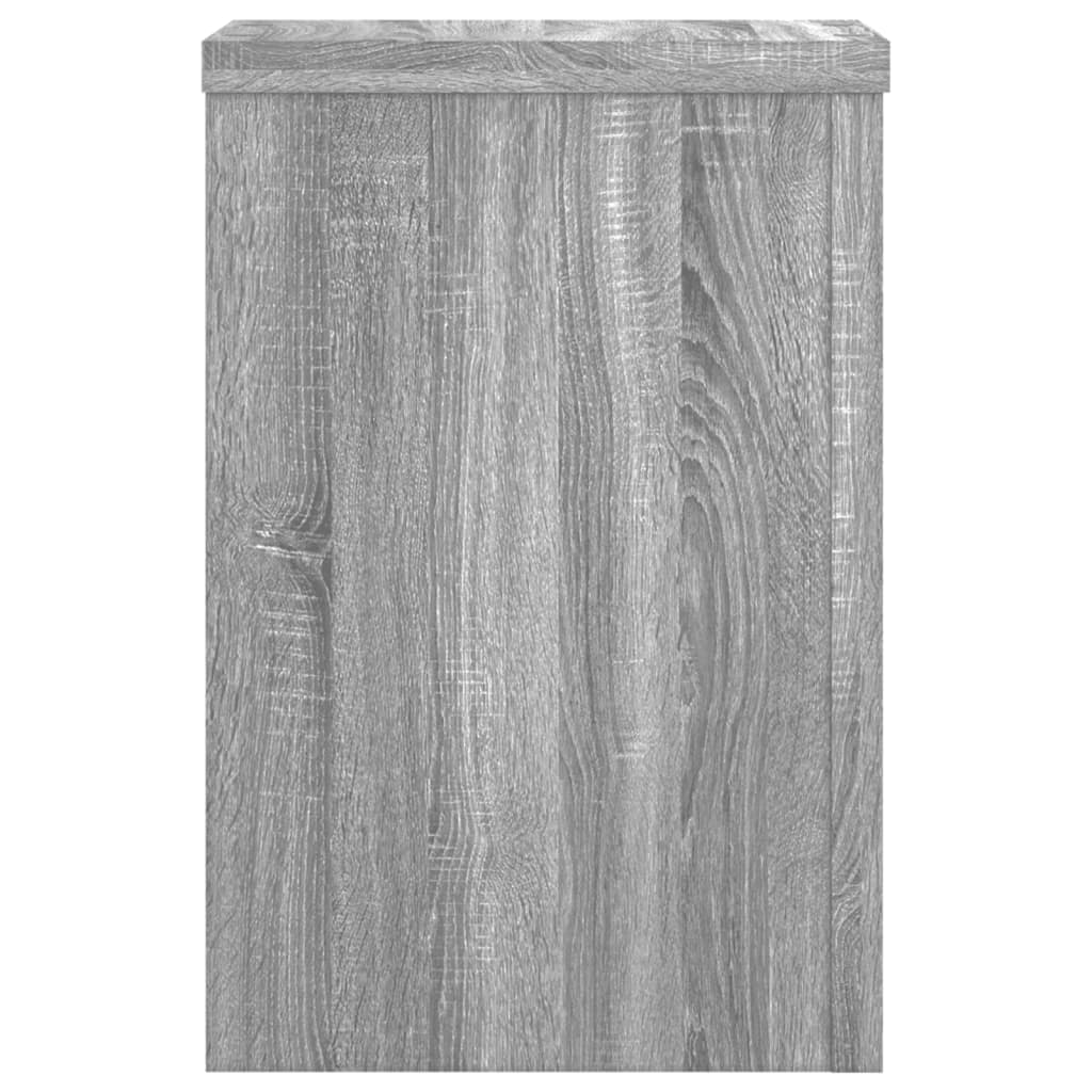 vidaXL Soportes de plantas 2 uds madera gris Sonoma 20x20x30 cm