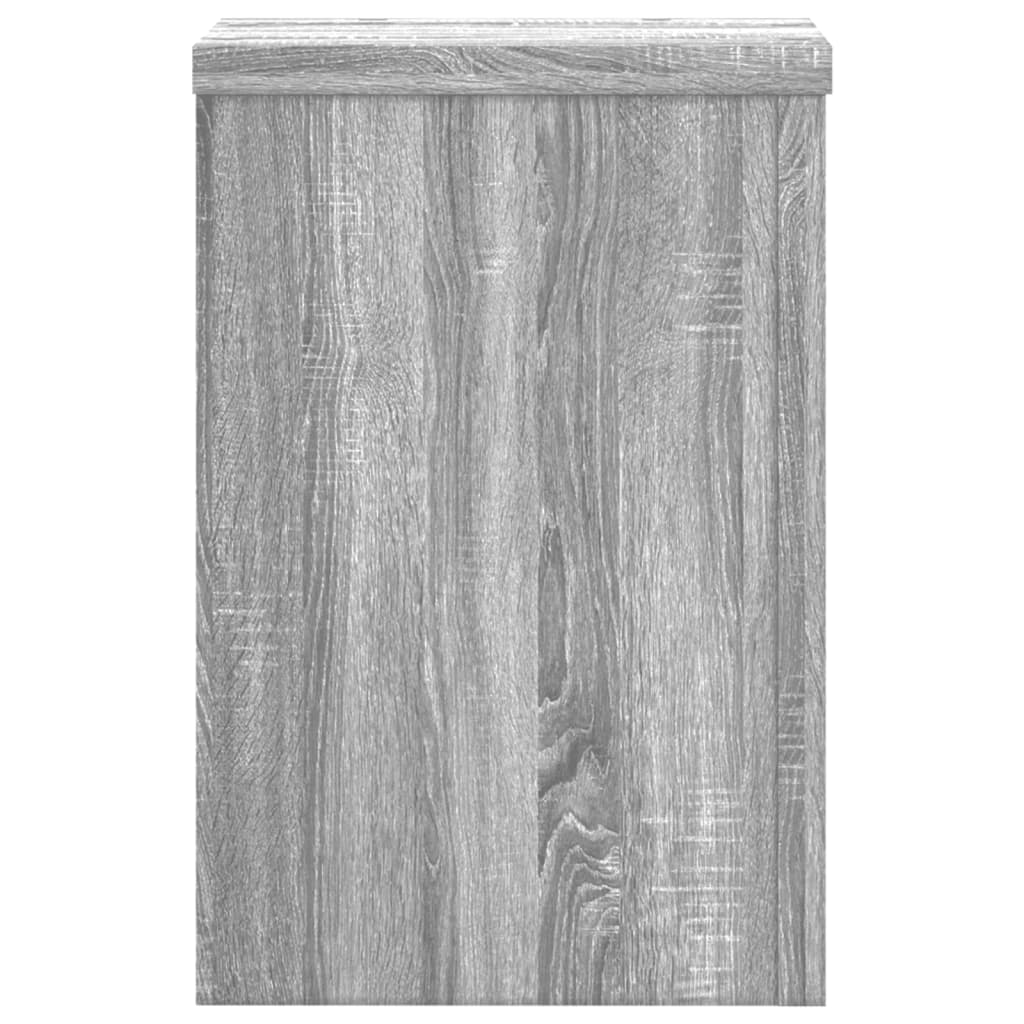 vidaXL Soportes de plantas 2 uds madera gris Sonoma 20x20x30 cm