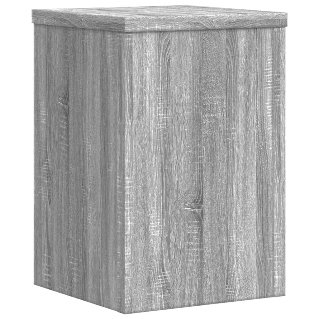 vidaXL Soportes de plantas 2 uds madera gris Sonoma 20x20x30 cm