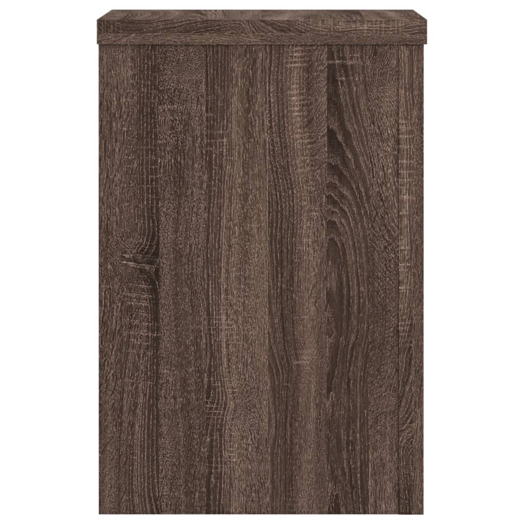 vidaXL Soportes de plantas 2 uds madera marrón roble 20x20x30 cm