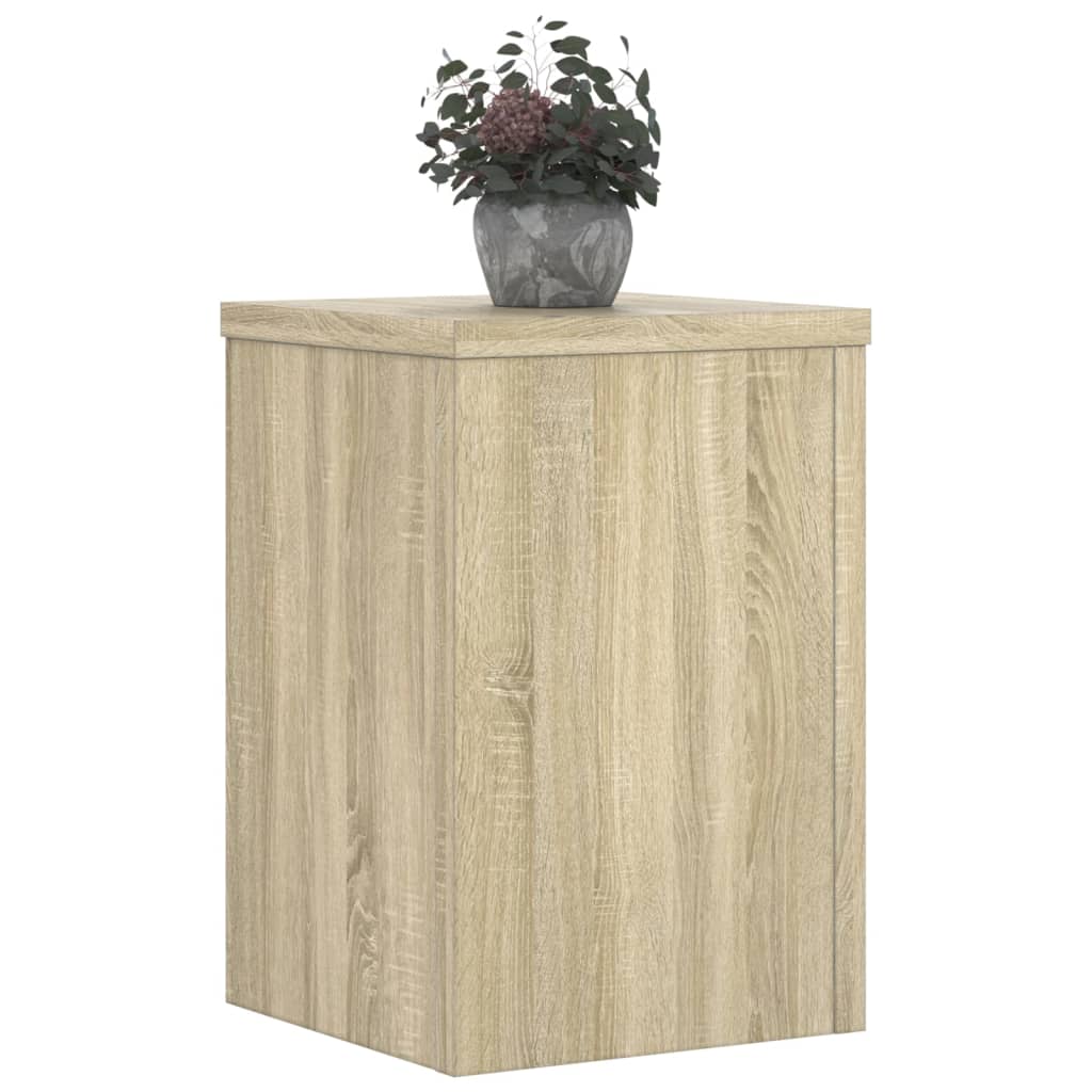 vidaXL Soportes de plantas 2 uds madera roble Sonoma 25x25x35 cm