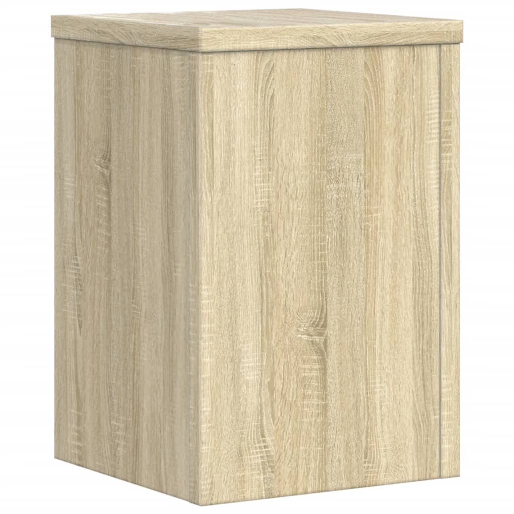 vidaXL Soportes de plantas 2 uds madera roble Sonoma 25x25x35 cm