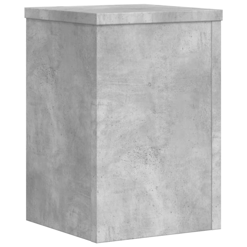 vidaXL Soportes de plantas 2 uds madera gris hormigón 25x25x35 cm