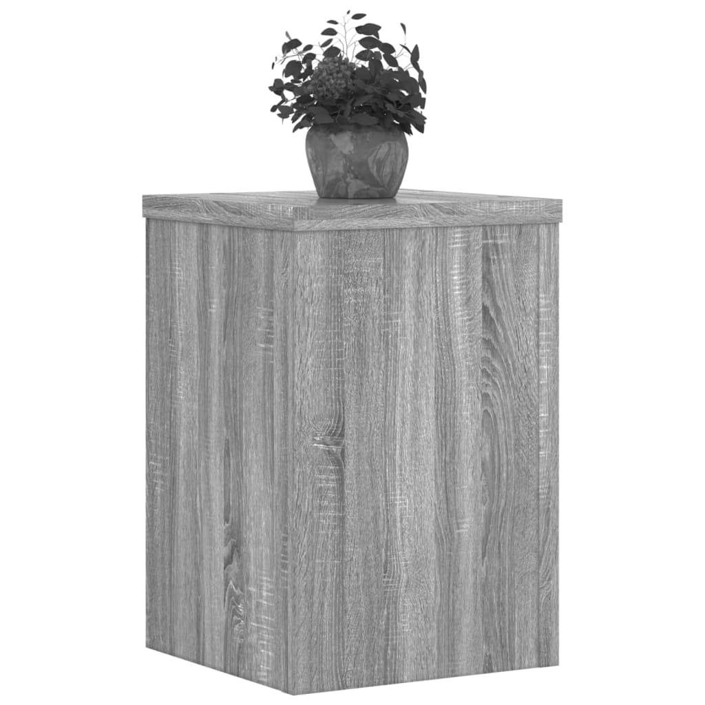 vidaXL Soportes de plantas 2 uds madera gris Sonoma 25x25x35 cm