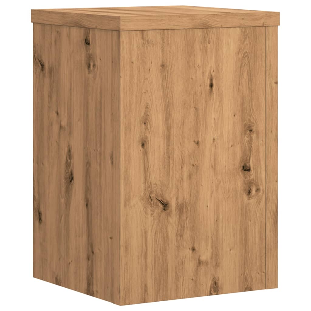 vidaXL Soportes de plantas 2 uds madera roble artisian 25x25x35 cm