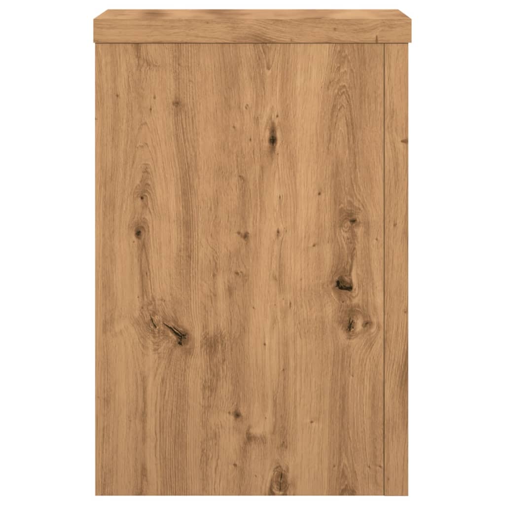 vidaXL Soportes de plantas 2 uds madera roble artisian 25x25x35 cm