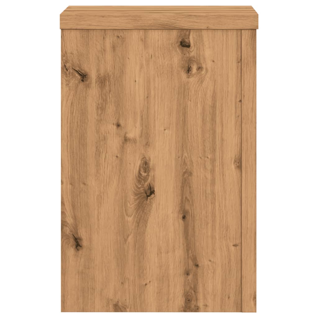 vidaXL Soportes de plantas 2 uds madera roble artisian 25x25x35 cm