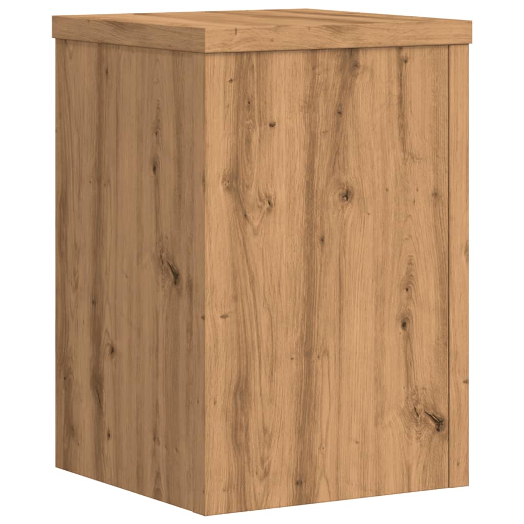 vidaXL Soportes de plantas 2 uds madera roble artisian 25x25x35 cm