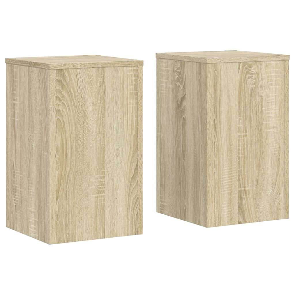 vidaXL Soportes de plantas 2 uds madera roble Sonoma 30x30x50 cm