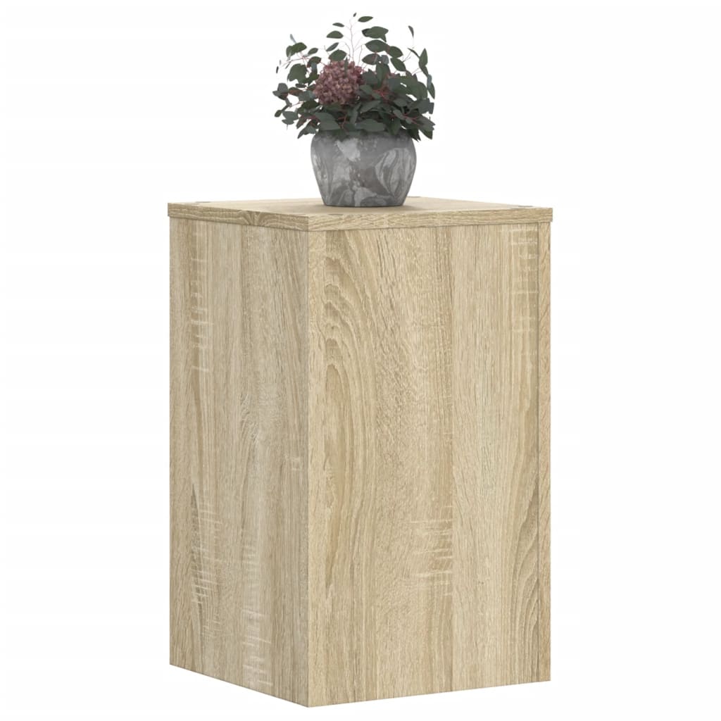 vidaXL Soportes de plantas 2 uds madera roble Sonoma 30x30x50 cm