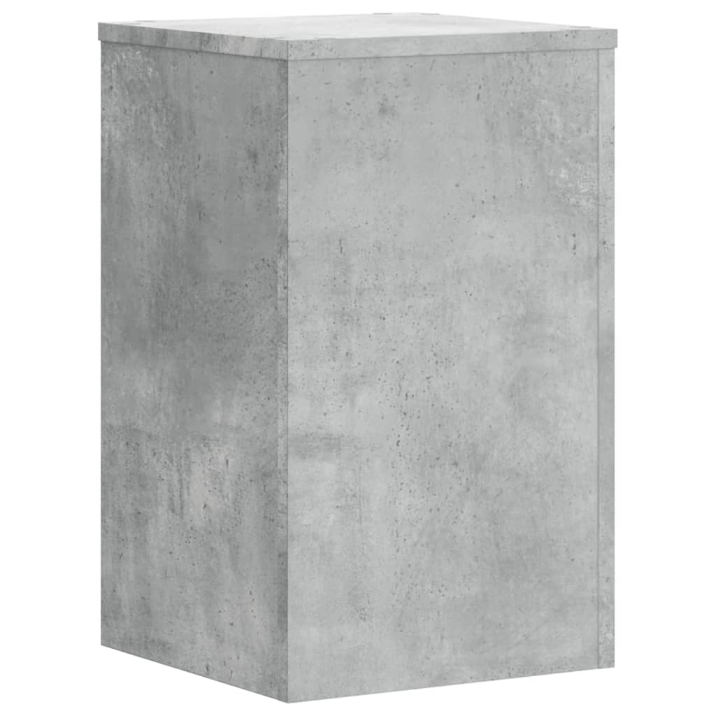 vidaXL Soportes de plantas 2 uds madera gris hormigón 30x30x50 cm