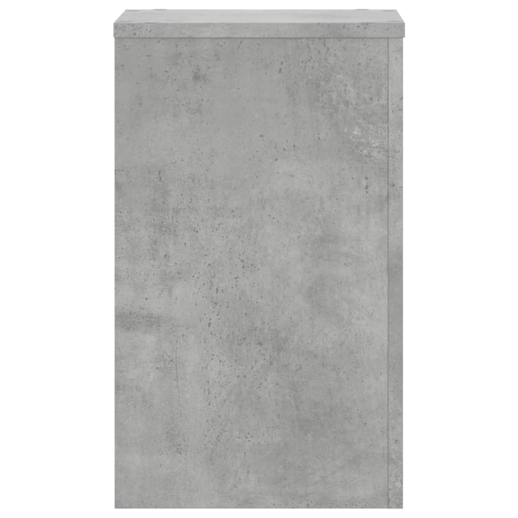 vidaXL Soportes de plantas 2 uds madera gris hormigón 30x30x50 cm