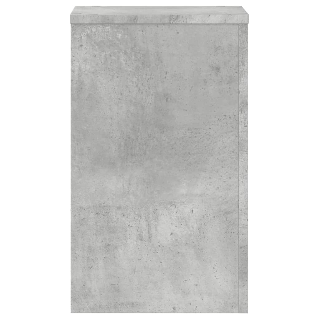 vidaXL Soportes de plantas 2 uds madera gris hormigón 30x30x50 cm