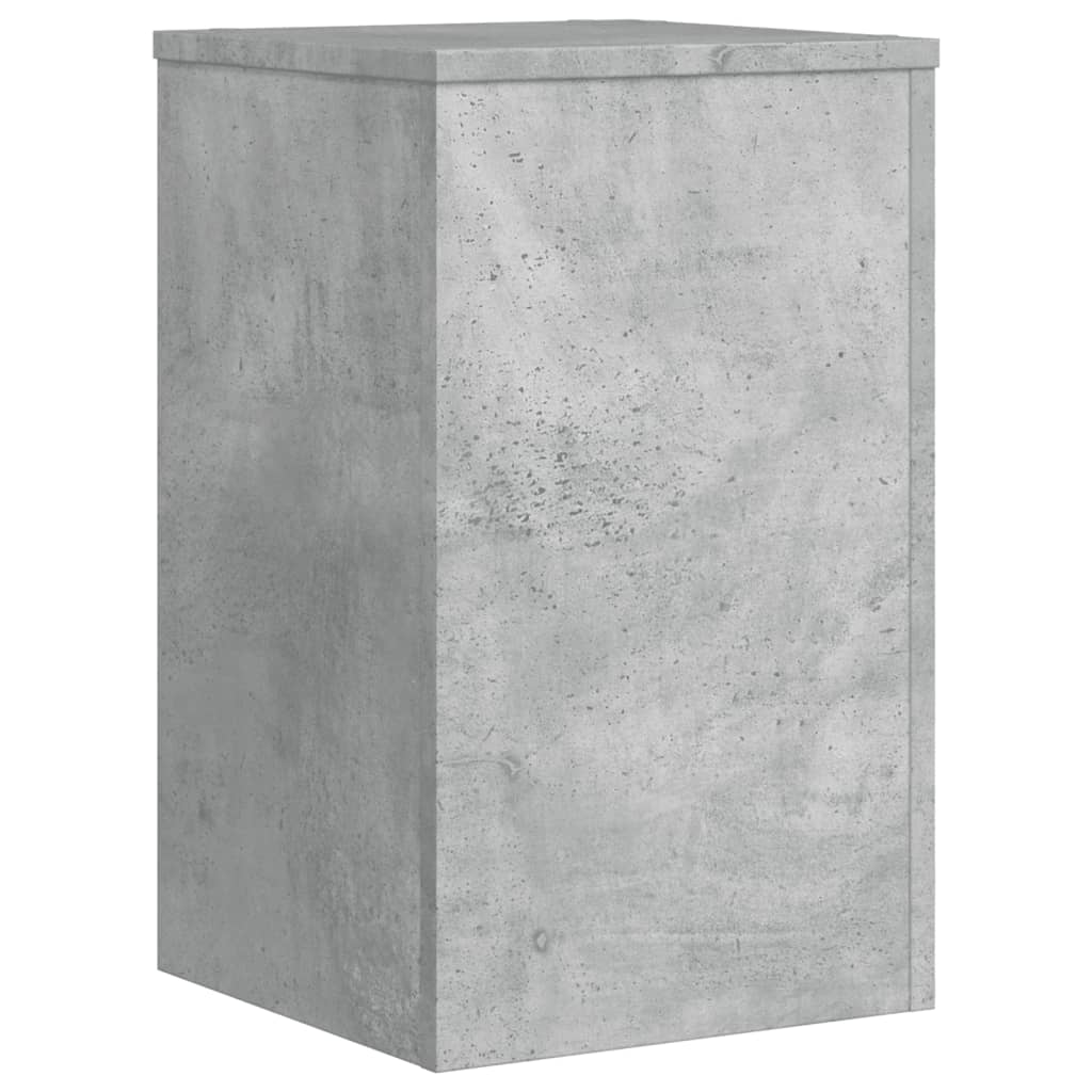 vidaXL Soportes de plantas 2 uds madera gris hormigón 30x30x50 cm