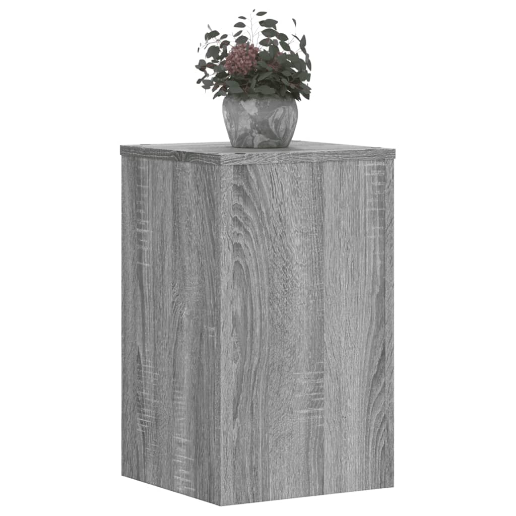 vidaXL Soportes de plantas 2 uds madera gris Sonoma 30x30x50 cm