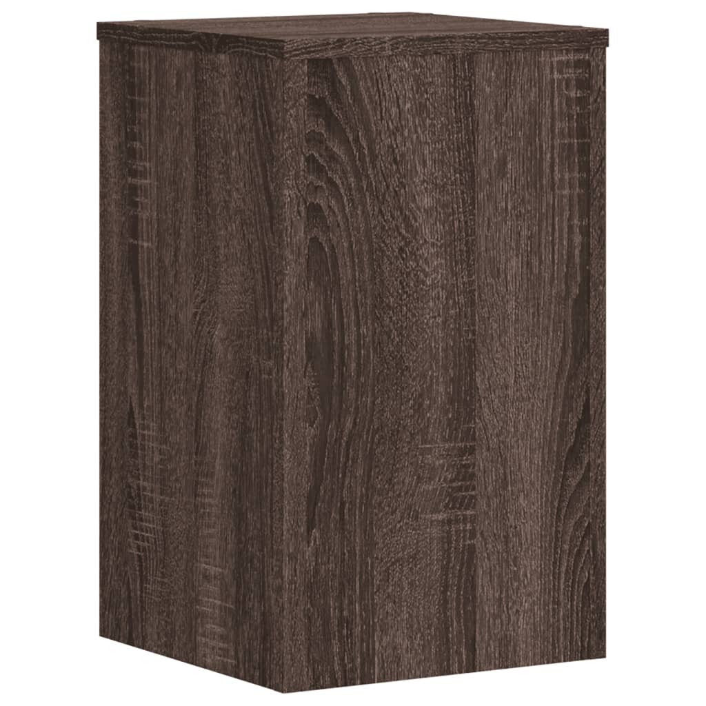 vidaXL Soportes de plantas 2 uds madera marrón roble 30x30x50 cm