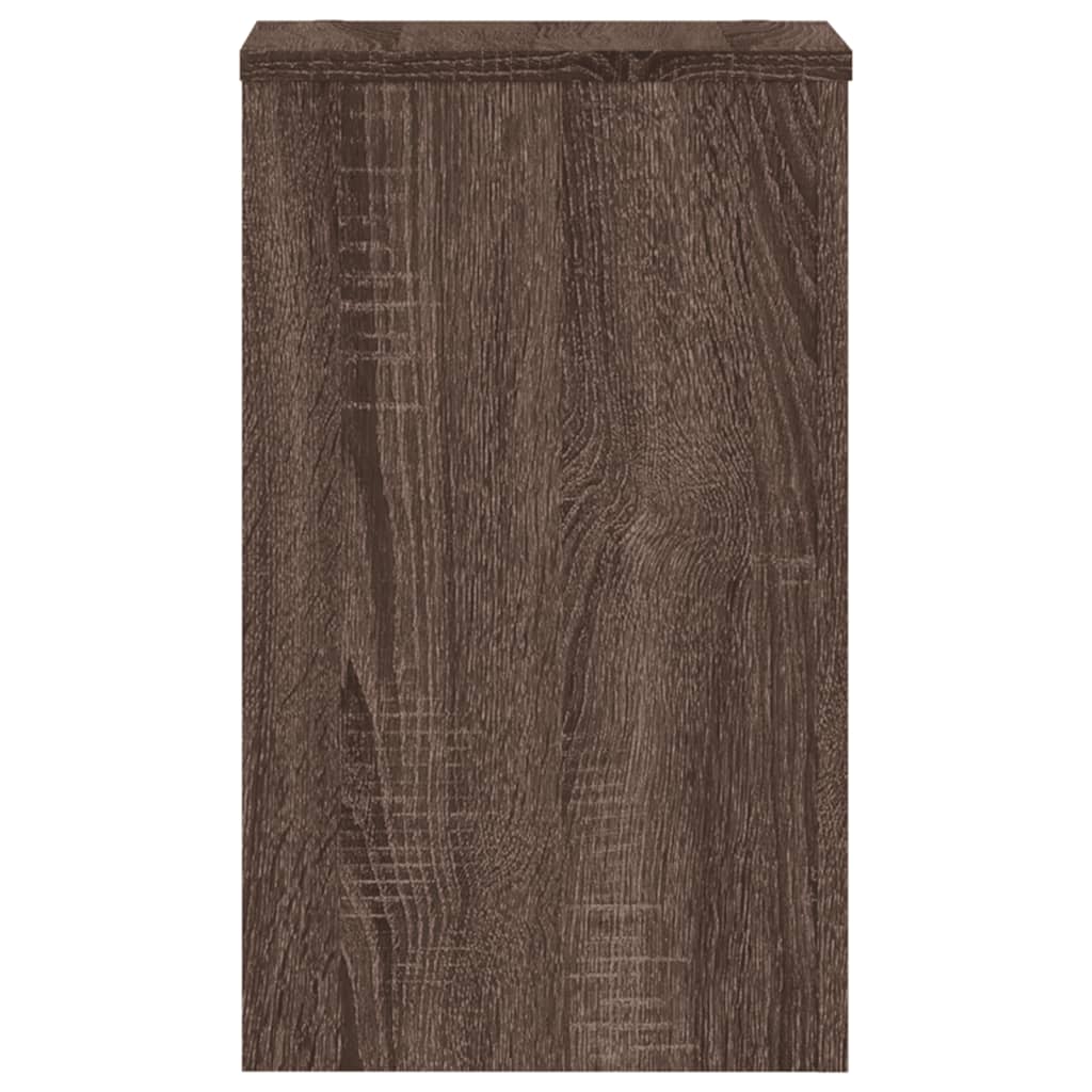 vidaXL Soportes de plantas 2 uds madera marrón roble 30x30x50 cm