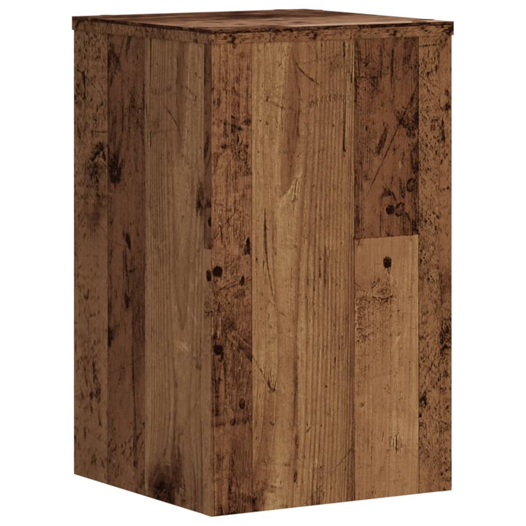 vidaXL Soportes de plantas 2 uds madera roble envejecido 30x30x50 cm