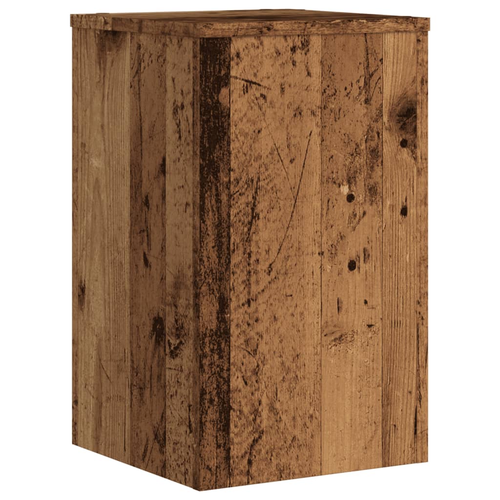 vidaXL Soportes de plantas 2 uds madera roble envejecido 30x30x50 cm