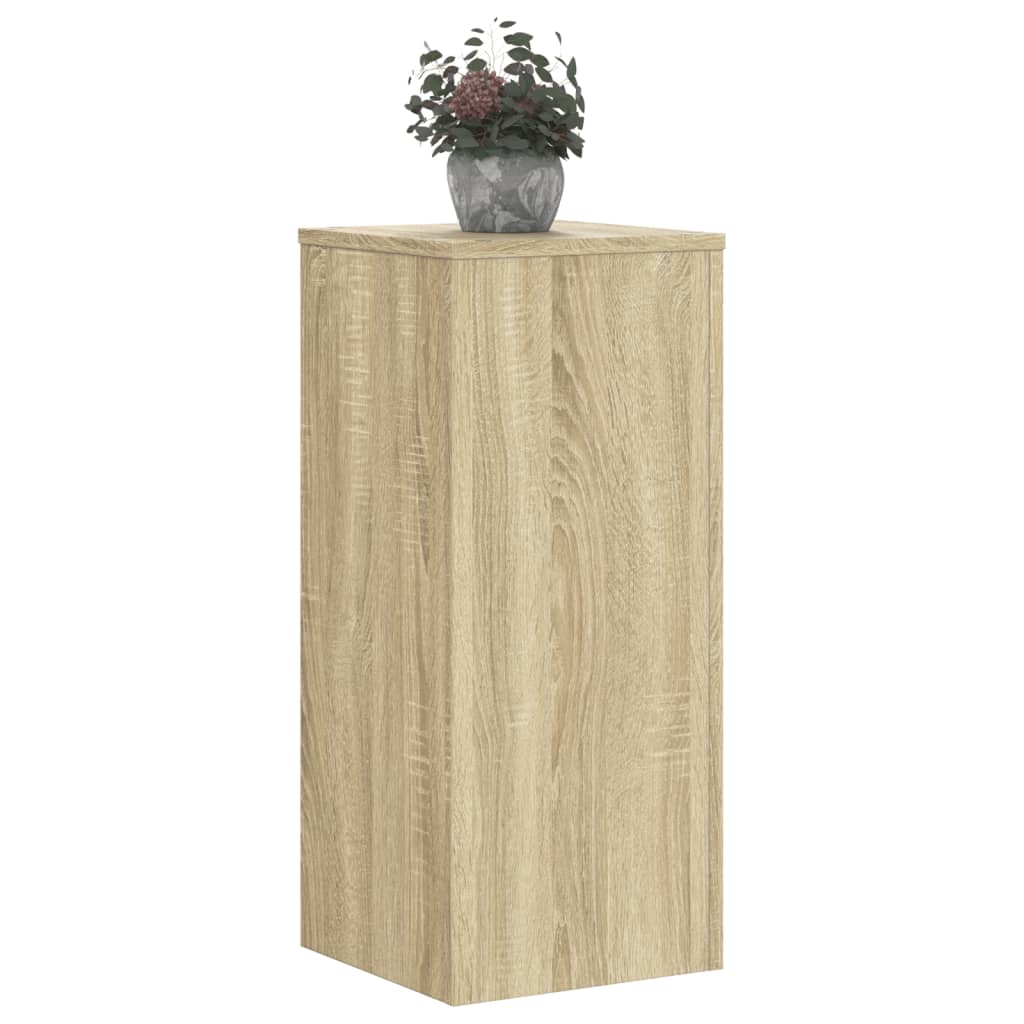 vidaXL Soportes de plantas 2 uds madera roble Sonoma 30x30x70 cm