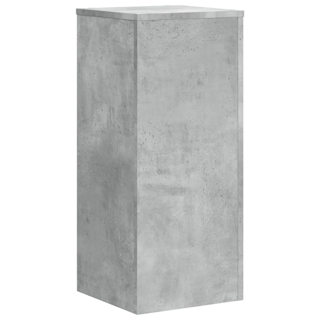 vidaXL Soportes de plantas 2 uds madera gris hormigón 30x30x70 cm