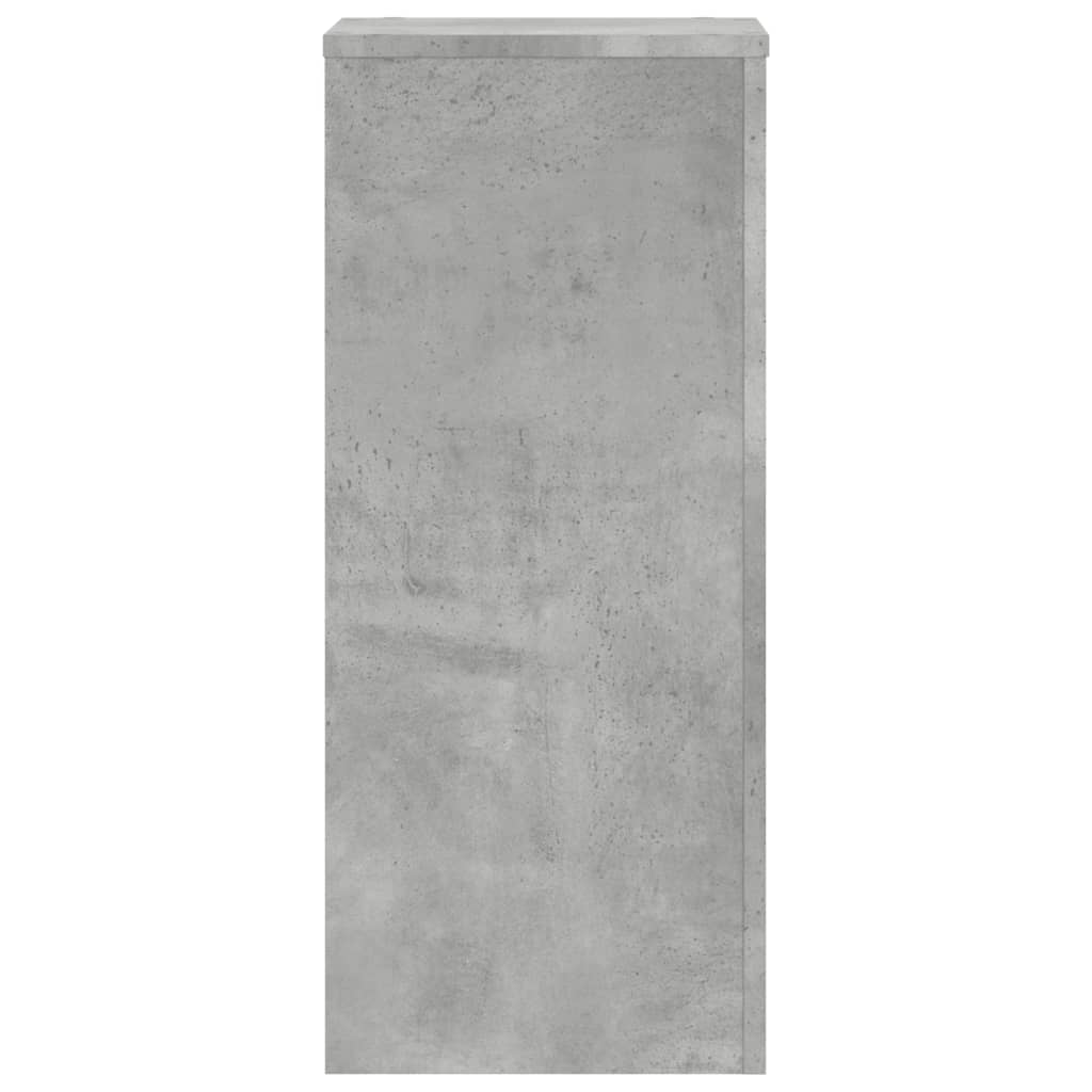 vidaXL Soportes de plantas 2 uds madera gris hormigón 30x30x70 cm