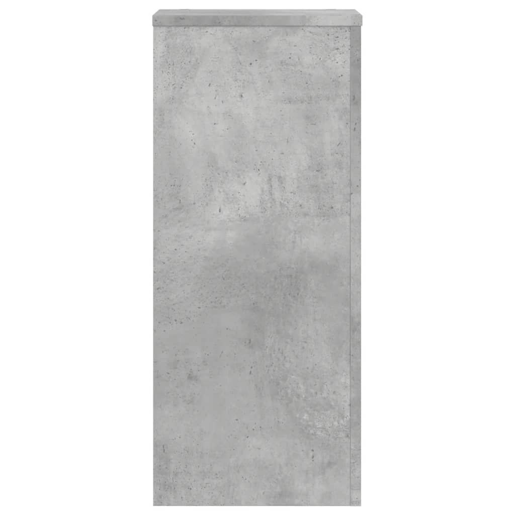 vidaXL Soportes de plantas 2 uds madera gris hormigón 30x30x70 cm