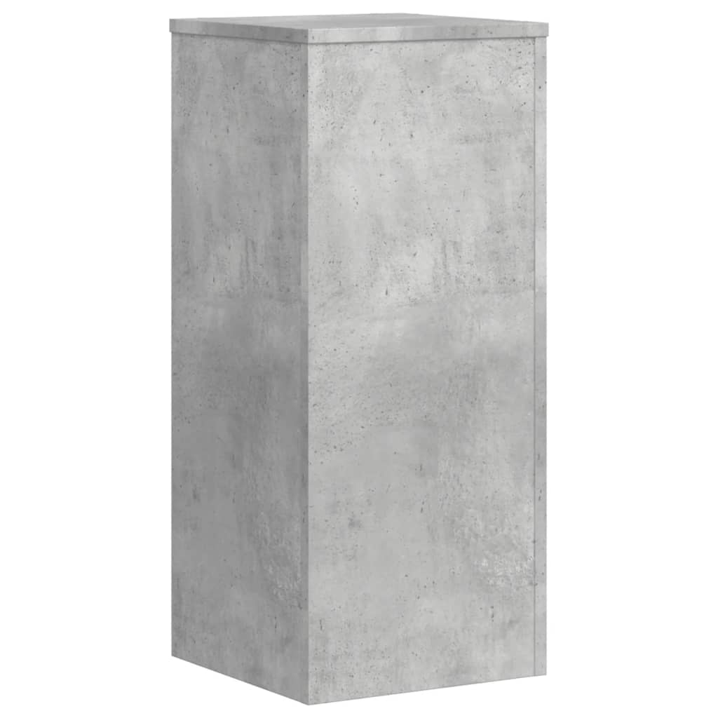 vidaXL Soportes de plantas 2 uds madera gris hormigón 30x30x70 cm