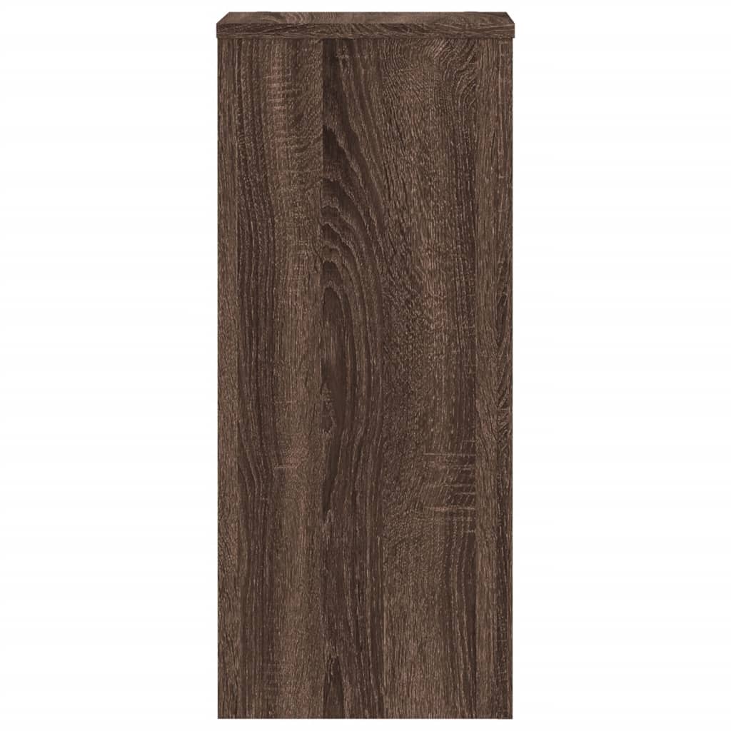 vidaXL Soportes de plantas 2 uds madera marrón roble 30x30x70 cm