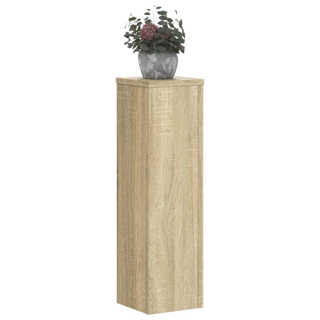 vidaXL Soportes de plantas 2 uds madera roble Sonoma 17x17x60 cm