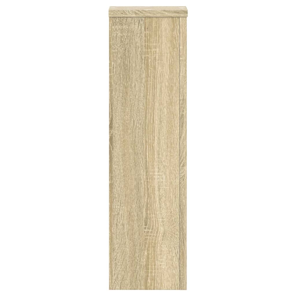 vidaXL Soportes de plantas 2 uds madera roble Sonoma 17x17x60 cm