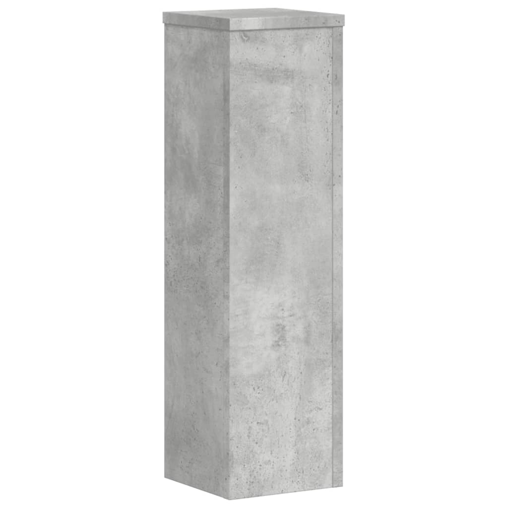 vidaXL Soportes de plantas 2 uds madera gris hormigón 17x17x60 cm